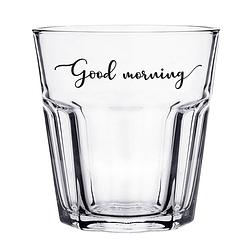 Foto van Clayre & eef waterglas 250 ml glas good morning drinkbeker drinkglas transparant drinkbeker drinkglas