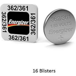 Foto van 16 stuks (16 blisters a 1 stuk) energizer 362 / 361 horloge batterij zilver oxide sr721sw