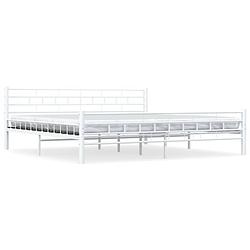 Foto van Vidaxl bedframe metaal wit 180x200 cm