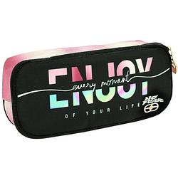 Foto van No fear etui junior 23 x 10 x 6 cm polyester zwart/roze