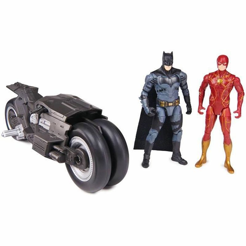 Foto van Actiefiguren spin master flash batman batcycle