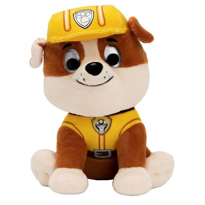 Foto van Nickelodeon knuffel paw patrol rubble 15 cm pluche geel