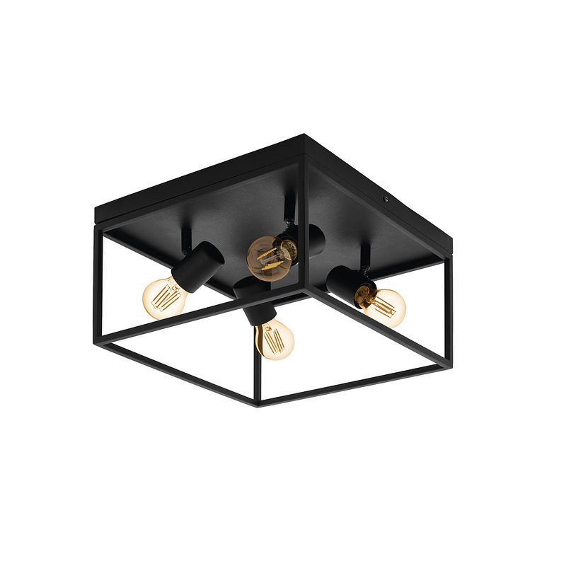 Foto van Eglo silentina plafondlamp - e27 - 36 cm - zwart