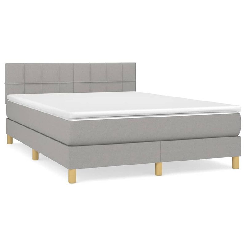 Foto van The living store boxspringbed serene - bedframe 203x144x88 cm - matras 140x200x20 cm - topmatras 140x200x5 cm