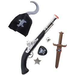Foto van Kinderen speelgoed verkleed wapens set in piraten stijl thema 6-delig - verkleedattributen