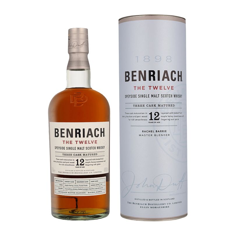 Foto van Benriach 12 years three cask matured 70cl whisky + giftbox
