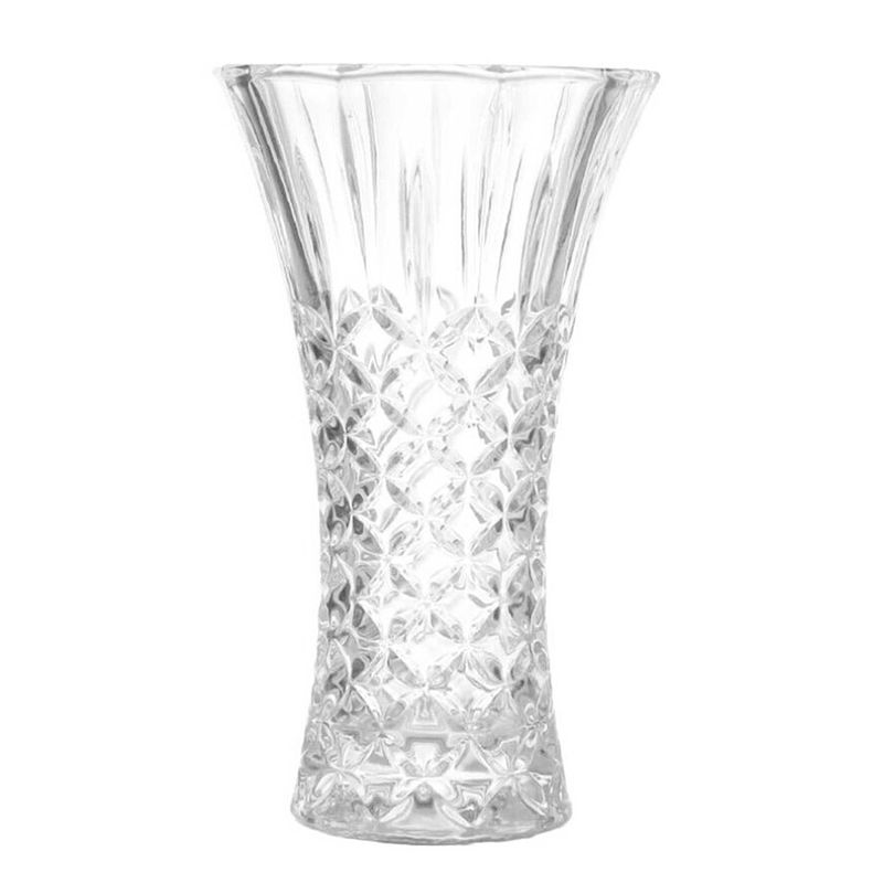Foto van Gerimport bloemenvaas - helder glas - d15 x 25 cm - vazen