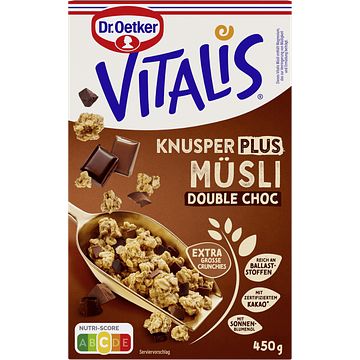 Foto van Dr. oetker vitalis krokante muesli double choco 450gr bij jumbo