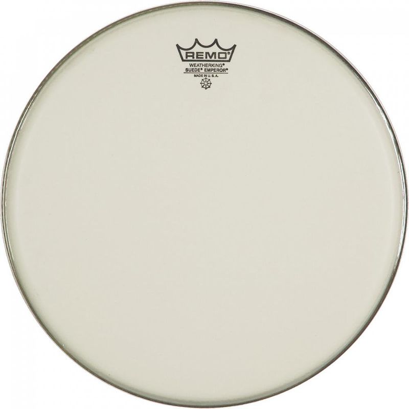 Foto van Remo be-0812-ws emperor 12 inch white suede drumvel