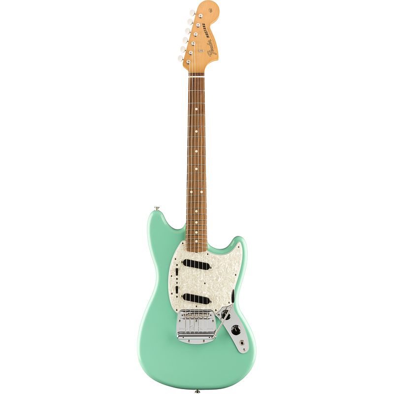 Foto van Fender vintage 60s mustang seafoam green pf met gigbag