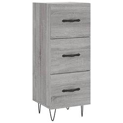 Foto van Vidaxl dressoir 34,5x34x90 cm bewerkt hout grijs sonoma eikenkleurig