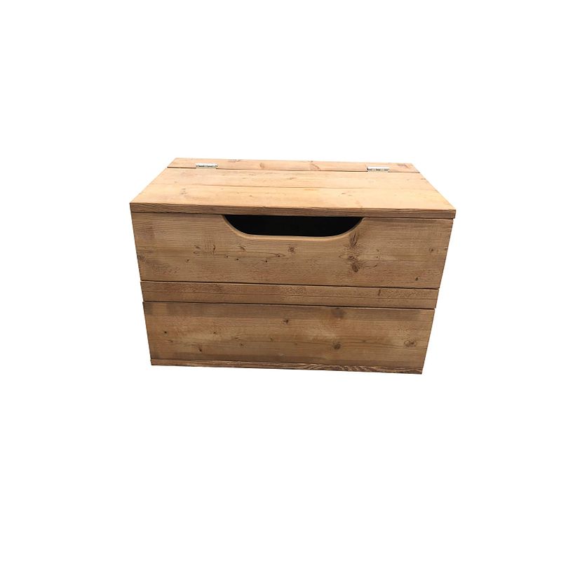 Foto van Wood4you - speelgoedkist kick roastedwood 80lx50hx50d cm