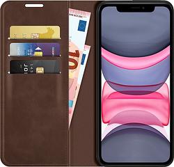 Foto van Just in case wallet magnetic apple iphone 11 book case bruin