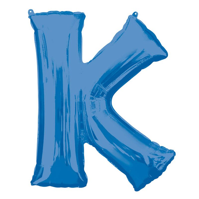 Foto van Amscan folieballon letter k 66 x 83 cm blauw