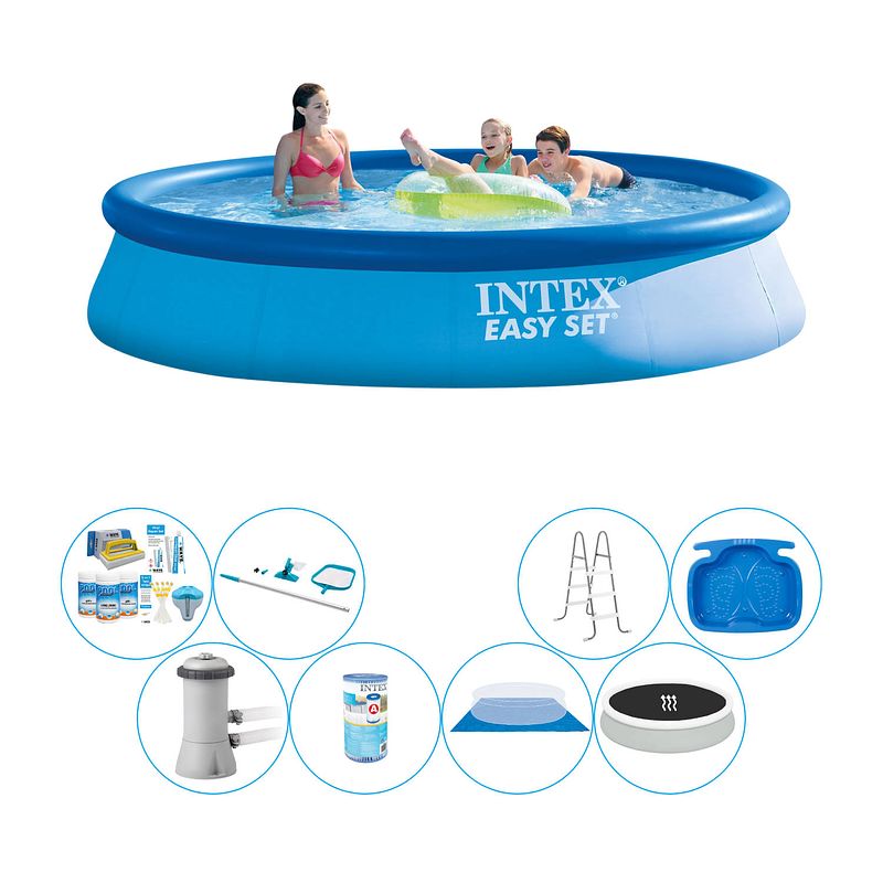 Foto van Deluxe zwembad deal - intex easy set rond 396x84 cm