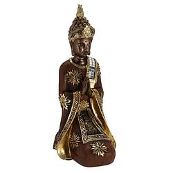 Foto van Gerimport beeld buddha skanda 10 x 14 x 25 cm polyresin goud