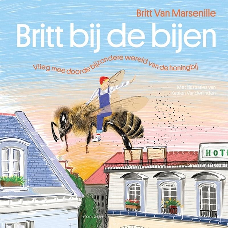 Foto van Britt bij de bijen