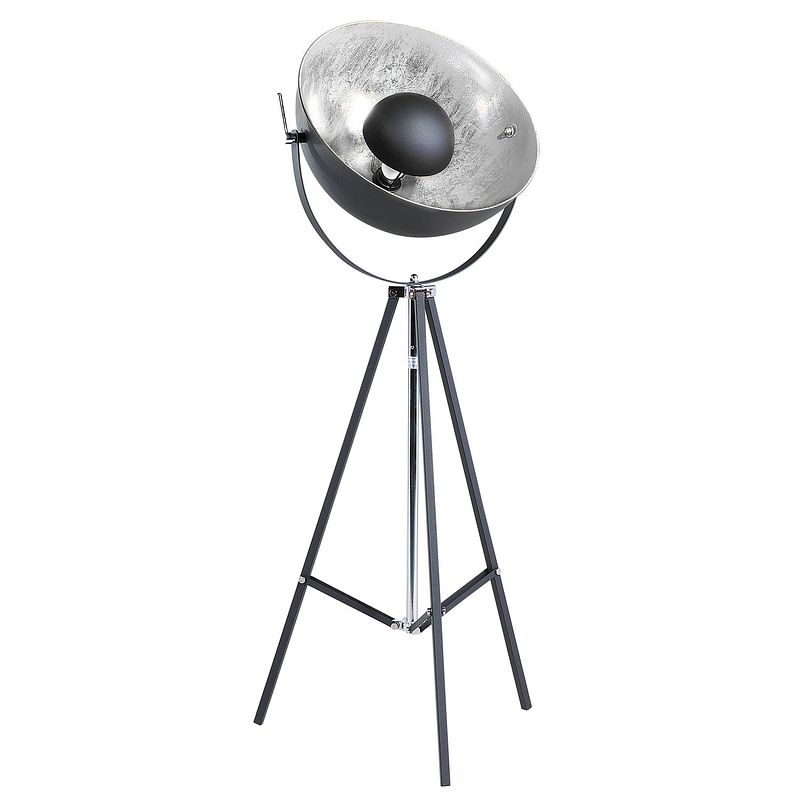 Foto van Beliani thames ii - staande lamp-zwart-staal