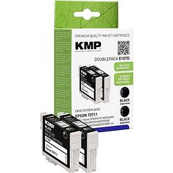 Foto van Kmp inkt vervangt epson t0711 compatibel 2-pack zwart e107d 1607,4021