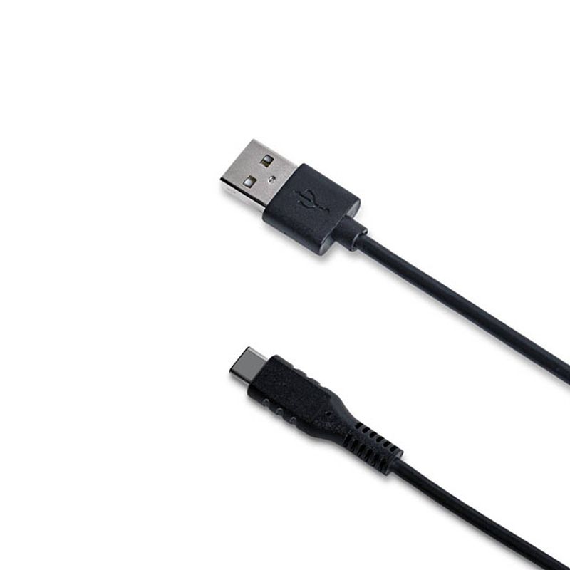 Foto van Usb-kabel type-c, 1 meter, zwart - rubber - celly