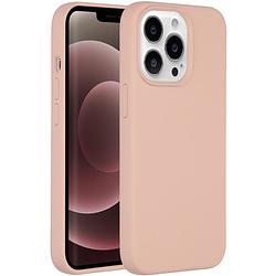 Foto van Accezz liquid silicone voor apple iphone 13 pro max telefoonhoesje roze