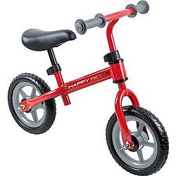 Foto van Playfun loopfiets met 2 wielen happy rider 12 inch junior vrijloop rood