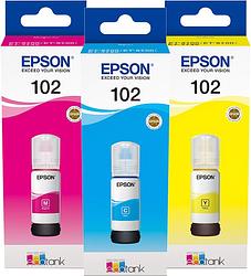 Foto van Epson 102 inktflesjes 3-color combo pack