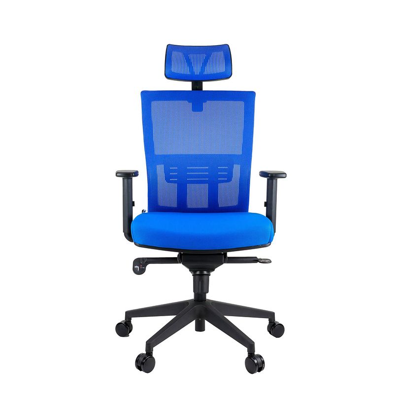 Foto van Maxxhome luxe mesh ergonomische bureaustoel - high-end - blauw