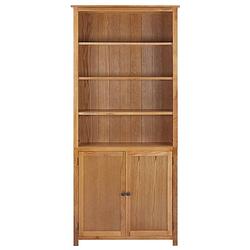 Foto van The living store boekenkast vintage - 90 x 30 x 200 cm - massief eikenhout en mdf