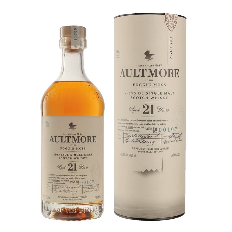 Foto van Aultmore 21 years 70cl whisky + giftbox
