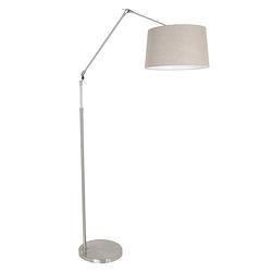 Foto van Steinhauer vloerlamp prestige chic 9720 staal kap linnen grijs