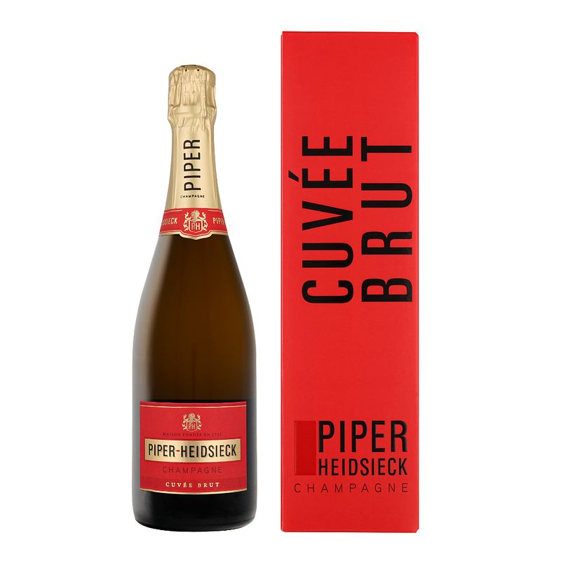 Foto van Piper heidsieck brut 75cl wijn + giftbox