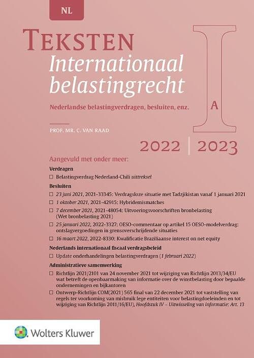 Foto van Teksten internationaal belastingrecht - paperback (9789013169065)