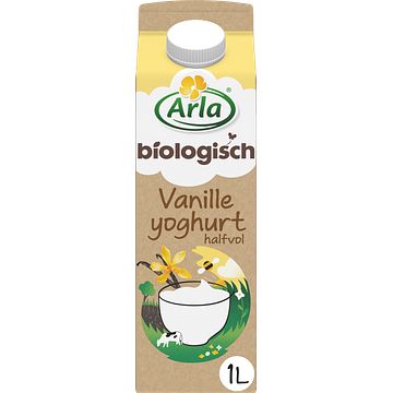 Foto van Arla biologisch vanille yoghurt halfvol 1l bij jumbo