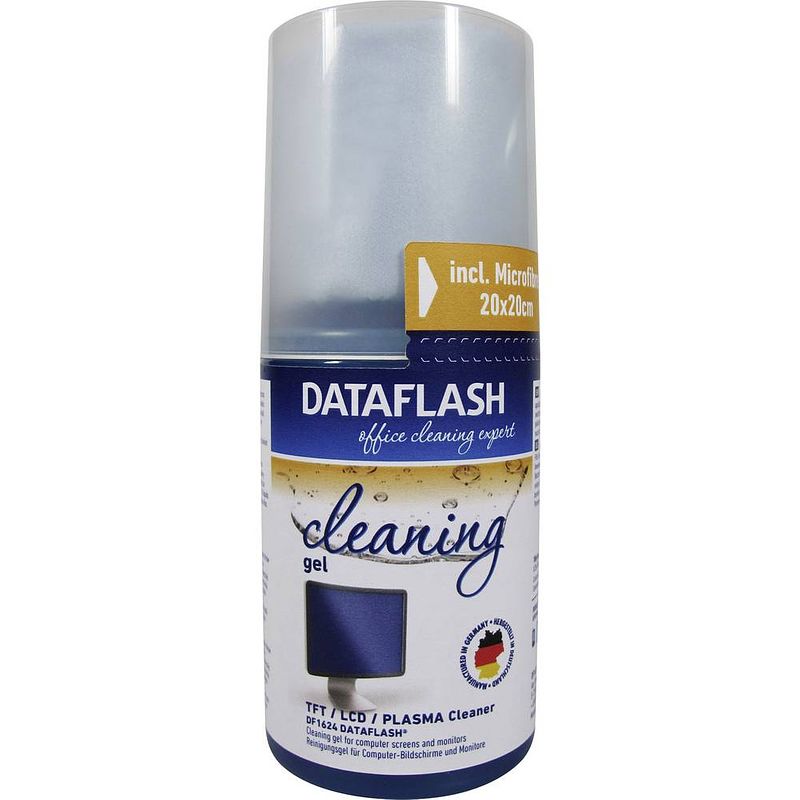 Foto van Dataflash tft, lcd, plasma reinigingsgel voor beeldschermen 200 ml incl. reinigingsdoek data flash df1624 1 stuk(s)