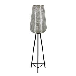 Foto van Light & living - vloerlamp adeta - 37x37x147cm - zilver