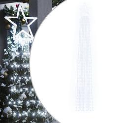Foto van Vidaxl kerstboomverlichting 320 koudwitte led'ss 375 cm