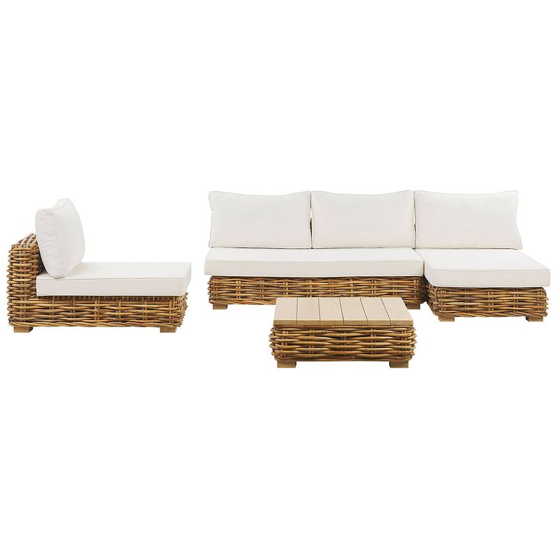 Foto van Beliani varallo - loungeset-natuurlijk-rotan