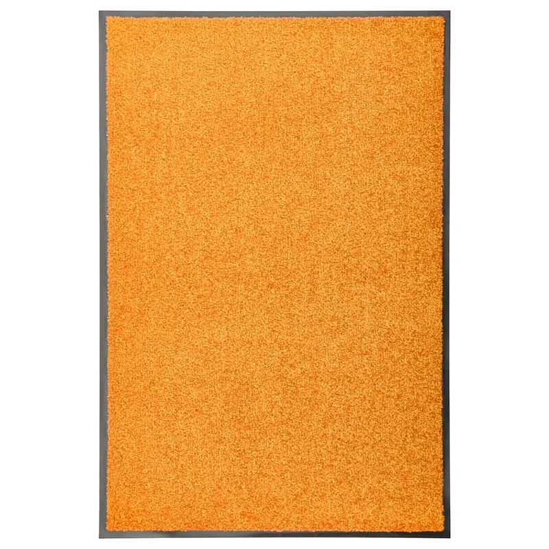 Foto van Vidaxl deurmat wasbaar 60x90 cm oranje