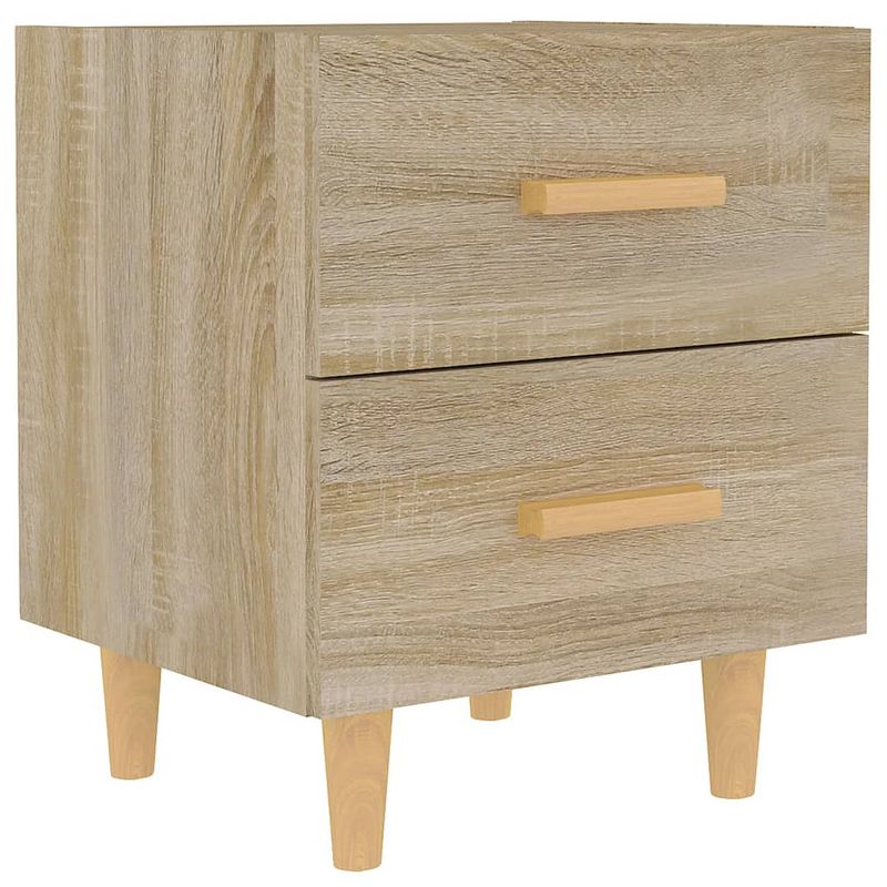 Foto van The living store nachtkastje sonoma eiken - 40 x 35 x 47.5 cm - scandinavische stijl