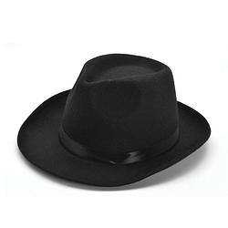 Foto van Zwarte fedora verkleed hoed voor volwassenen - verkleedhoofddeksels