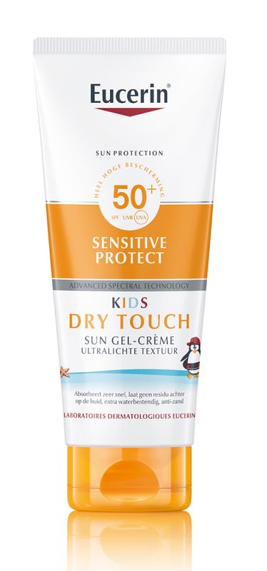 Foto van Eucerin sun sensitive protect dry touch kids gel-creme spf 50+