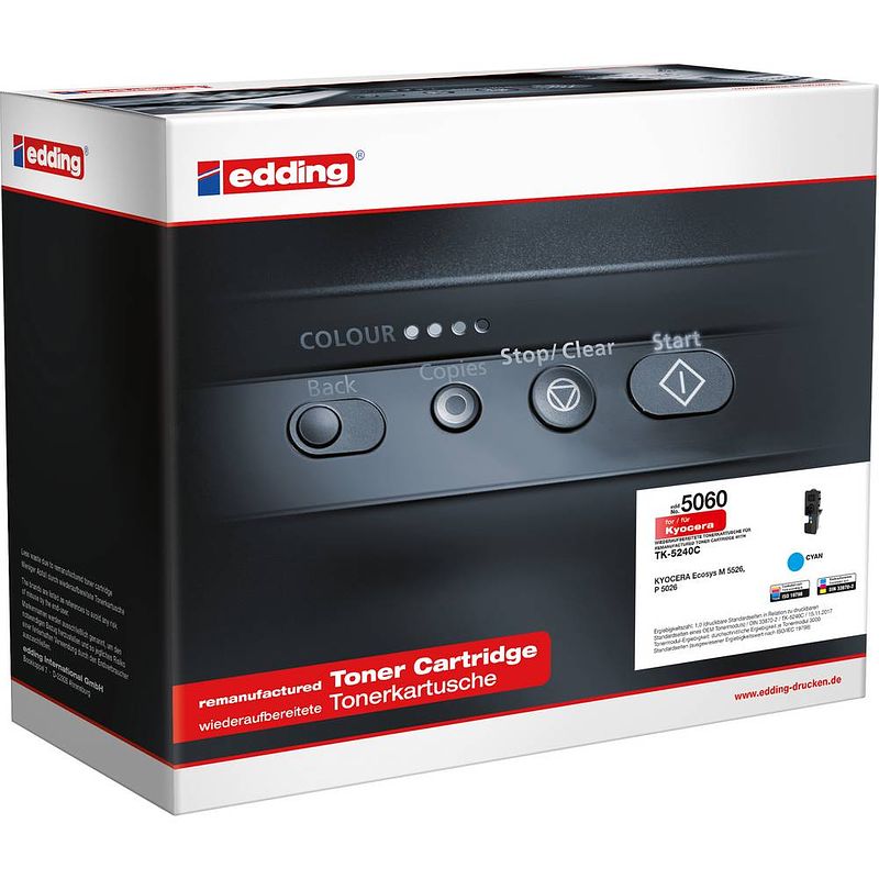 Foto van Edding toner vervangt kyocera tk-5240c compatibel cyaan edd-5060