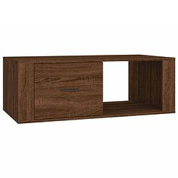 Foto van The living store salontafel - functioneel - bruineiken - 100 x 50.5 x 35 cm