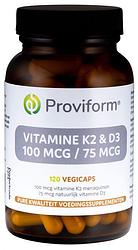 Foto van Proviform vitamine k2 100 mcg & d3 75 mcg capsules