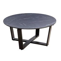 Foto van Yoi - teeburu coffee table 75x35cm. alu black/slate