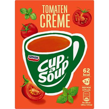 Foto van 2 zakken soep a 570 ml, pakken cupasoup a 3 stuks of single verpakkingen noodles of pasta | unox cupasoup tomaten creme 3 x 175ml aanbieding bij jumbo