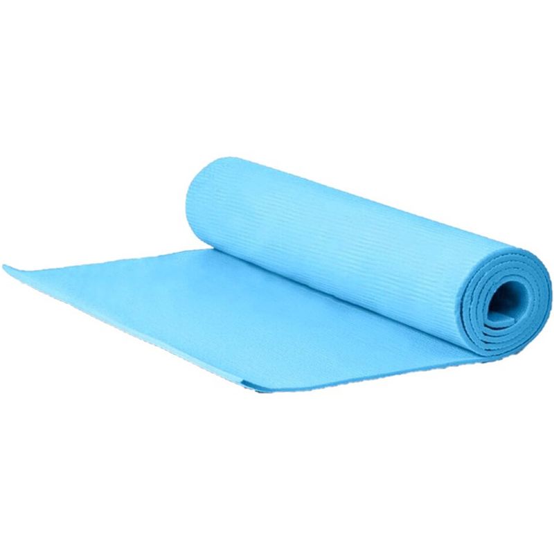 Foto van Yogamat/fitness mat blauw 173 x 60 x 0.6 cm - fitnessmat