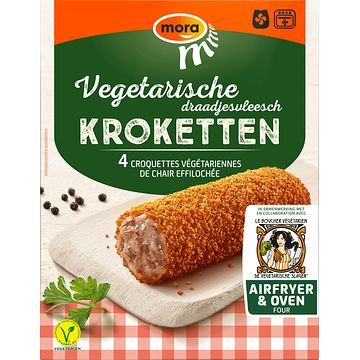 Foto van Mora vegetarische draadjesvleesch kroketten 4 x 75g bij jumbo