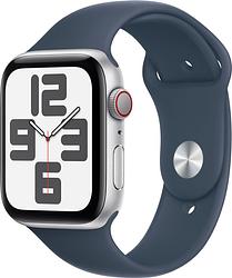 Foto van Apple watch se (2022) 4g 44mm zilver aluminium sportband s/m